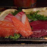 Sashimi Lunch Special · 10 pieces. Includes soup or salad. From 11:30 am-3:15 pm.