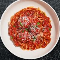 Meatballs In' The Noodle · Your choice of pasta served with homemade ground beef meatballs, red sauce, red pepper flake...
