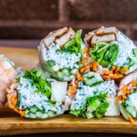 Summer Rolls · Vermicelli noodles, pickled carrots and daikon, cucumber, green leaf lettuce, mint, sweet an...