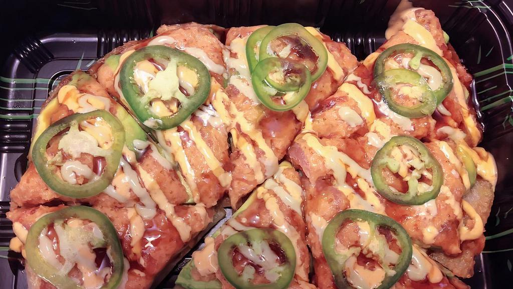 Tuna Sushi Pizza · Spicy.