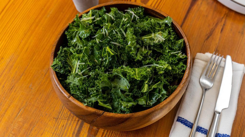 Kale Parmesan Salad W/ Lemon Dressing · 