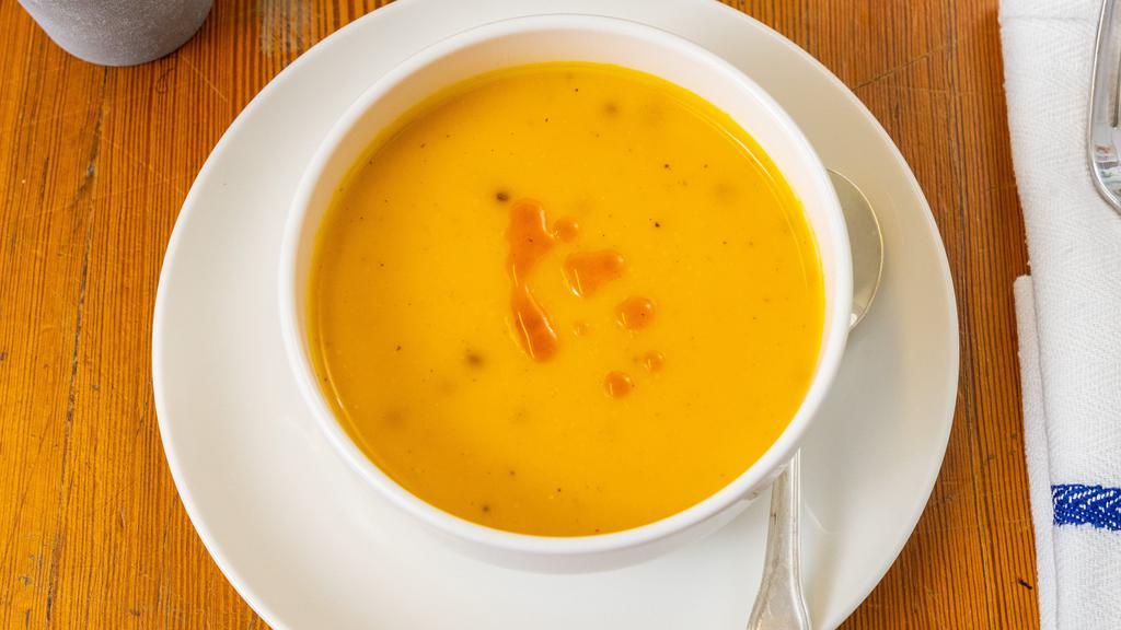 Butternut Squash Soup · Vegan, gluten-free, dairy-free seasonal, organic, and local whenever possible.