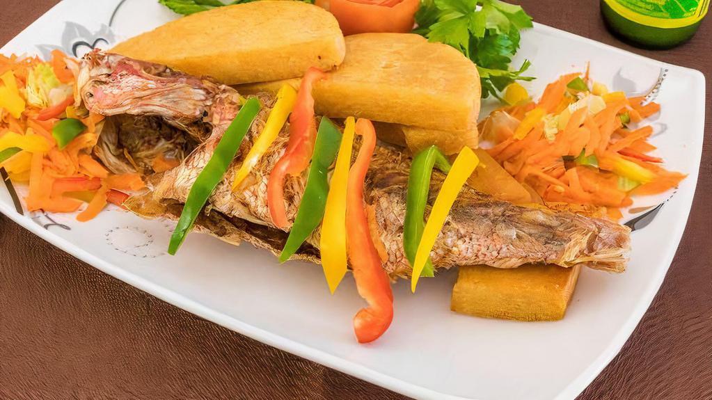 Escovitch Snapper · Fish only fired or stew.