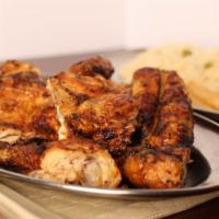 Full Bbq Chicken · Serves 2-3 people. Whole grilled rotisserie chicken, cooked and seasoned to perfection. Http...