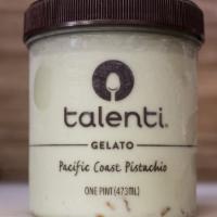 Talenti - Pacific Coast Pistachio · Roasted California pistachios, pistachio butter, milk, pure cane sugar, fresh cream and milk...