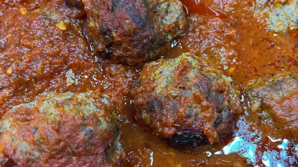 Meatballs Plate · Plate starts at four meatballs. Additional meatballs available for an additional cost