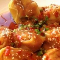 Sesame Wonton With Hot Oil Sauce · Spicy. Spicy.