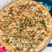 Chicken Bacon Ranch · Chicken, Bacon, Ranch, Mozzarella Cheese and a bit of Sprinkled Parsley.