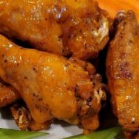 Buffalo Wings · (8) Wings, house bleu cheese, celery & carrots