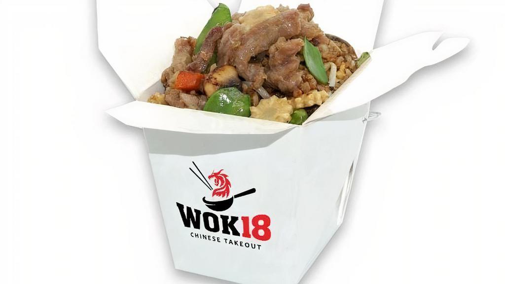 Beef Fried Rice · White rice, beef, peas, carrots, soya sprouts and onions stir fried in our special soy sauce.