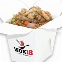 House Special Fried Rice · White rice, chicken, beef, peas, carrots, soya sprouts and onions stir fried in our special ...