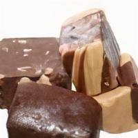 Fudge · Our fresh cream fudge made in-store flavored with your choice of flavoring listed below.