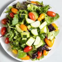 Mixed Greens Salad · Refreshing mix greens salad with selected toppings.