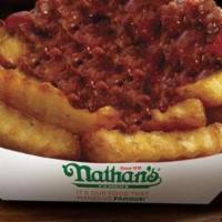 Chili Fries · Nathan's Famous crinkle-cut fries topped with our delicious chili.