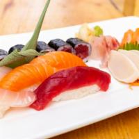 Sushi Sashimi For 1 · 5 pcs sushi, 10 pcs sashimi tuna roll