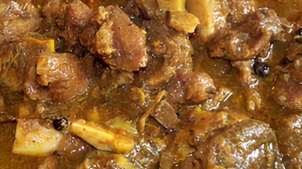 Curry Goat · Curried Goat is a curry dish prepared with goat meat, originating from the Indian subcontinent and Southeast Asia. The dish is a staple in Southeast Asian cuisine, Caribbean cuisine, and cuisine of the Indian subcontinent.