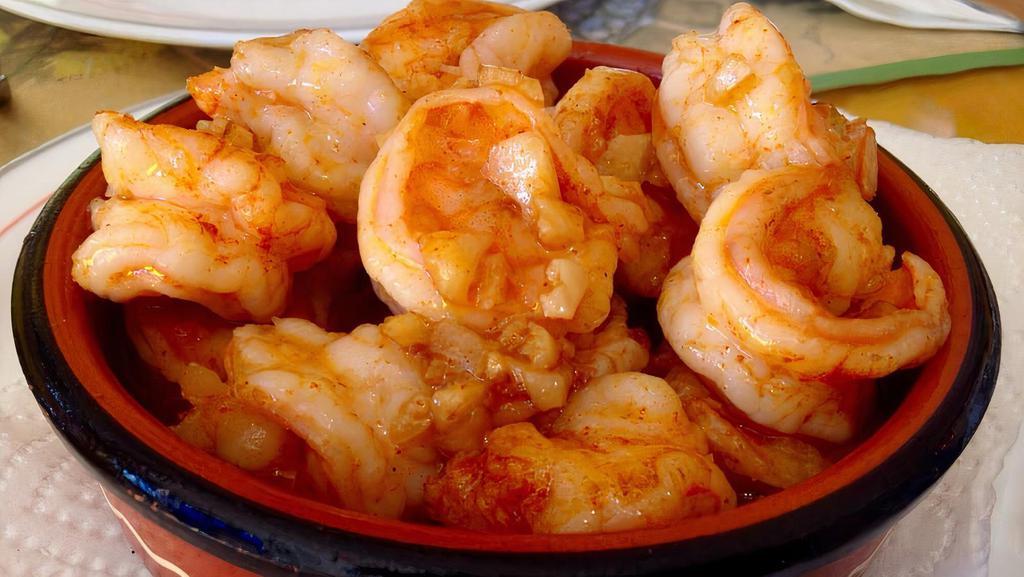Gambas Ajillo · Traditional Shrimp in garlic sauce