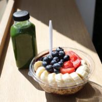 Original · Acai topped with strawberry. Banana, blueberry, granola.