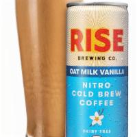 Rise Nitro Brew Coffee - Oat Milk Vanilla Latte · This nitrogen-infused cold brew latte enhances our signature organic coffee with a dash of d...
