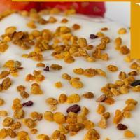 Bee-Licious Yogurt Bowl · Overnight almond chia, House-made Greek yogurt, topped with organic blueberries, honeycomb, ...
