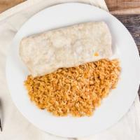Vegetable Burritos · Two Flour tortillas stuffed w/mix vegetables or beans and cheese. Covered w/red sauce and me...