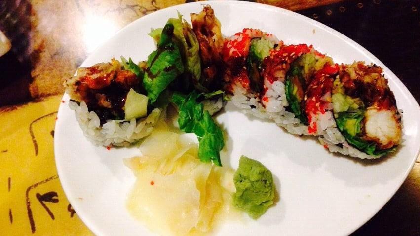Spider Maki Roll · Fred soft shell crab, avocado, cucumber, tobiko, lettuce and scallion with eel sauce.

There Will Be A Extra Charge For Making Roll Without Seaweed Or Soypaper.