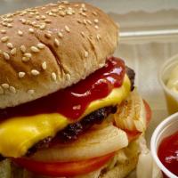Cheese Burger · our tasty cheese burger
burger-cheese -lettuce- tomato- onion- mayo- ketchup