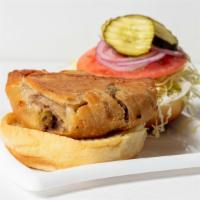 Walla Samosa Burger Combo · *IF VEGAN: SELECT WHOLE WHEAT BUN/WALLA SAUCE CONTAINS HONEY*  A vegan friendly fried pastry...