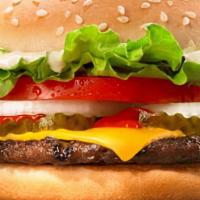 Cheeseburger Combo · Includes Fries and FREE can soda. Burger comes with Lettuce, Tomato, Onion, Pickle, Mayo & K...