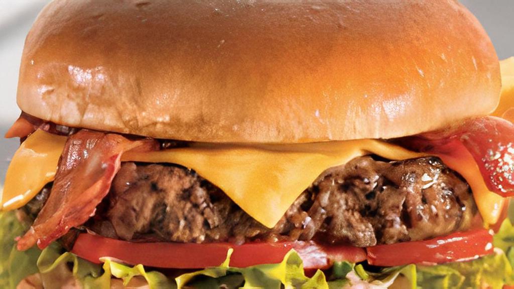 Double Cheeseburger · Burger comes with Lettuce, Tomato, Onion, Pickle, Mayo & Ketchup.