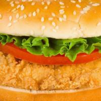 Chicken Sandwich Combo · Includes Fries and FREE can soda. Sandwich comes with Lettuce, Tomato, Onion, & Mayo.