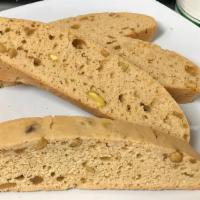 Ginger Pistachio Biscotti, Pack Of 4 · 4 gluten free and dairy free biscotti (approx. 5