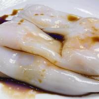 Rice Roll Noodle With Shrimp 鮮蝦腸粉 · Shrimp wrapped in rice noodles then steamed and topped with sweet soy sauce and sesame oil
3...