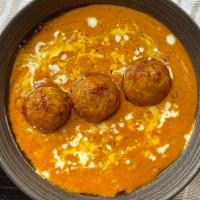 Malai Kofta · Mixed vegetable and cottage cheese filled roundels tossed in red sauce.