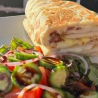 Chicken, Bacon, Mozzarella & Honey Mustard Panini · It's all in the name. A hearty and flavorful combo of juicy chicken, melty mozzarella, crisp...