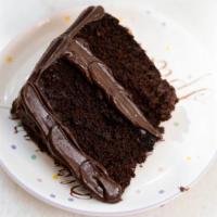 Double Chocolate Cake  · Chocolate Cake 
With
Chocolate Frosting &  Filling