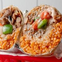 Pollo Asado Burrito · Fire Grilled Marinated Chicken. Choose CALIFORNIA BURRITO with French fries inside or MISSIO...