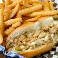 Philly Cheese Chicken Hero · Grilled chicken, onions, peppers and cheese.