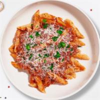Mamma Mia Marinara Pasta (Penne) · Al dente penne cooked with our house made marinara sauce, mozzarella cheese, and topped with...