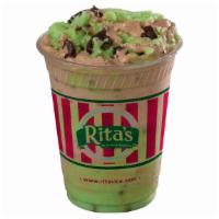 Mint Chocolate Chip Blendini® · Chocolate Custard blended with Mint Chocolate Chip Cream Ice & OREO® Cookie Pieces.