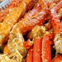 Seafood Party Tray A · Comes with a pound of snow crab legs, a pound of lobster tail, a pound of shrimp head off, a...