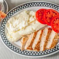 Protein Breakfast · Grilled chicken, 4 egg whites and sliced tomatoes.