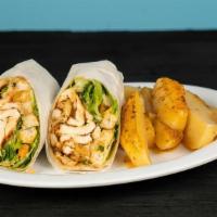L14 Chicken Caesar Wrap · Chicken Caesar Wrap served with lemon potatoes or rice pilaf