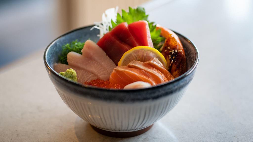 Chirashi · Chef's selection of sashimi over rice. Add Uni for an additional charge.