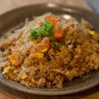 Chashu Fried Rice · Chashu(pork belly braised), egg, carrot, onion, scallion.