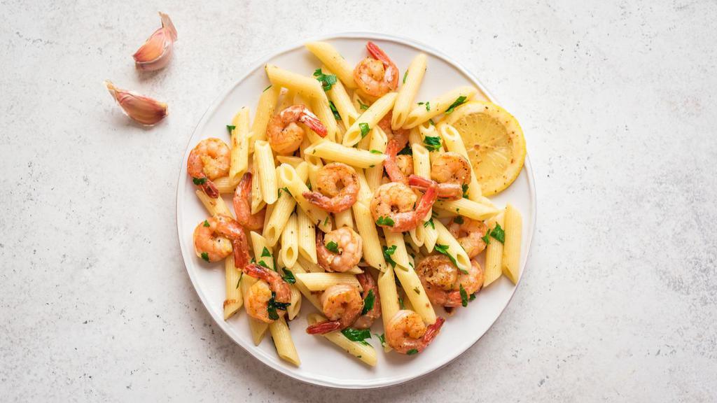 Shrimp Oreganata · Breaded shrimp mixed with white wine, lemon juice, grated cheese, garlic, and parsley. Served over Customer's choice of pasta with marinara sauce.