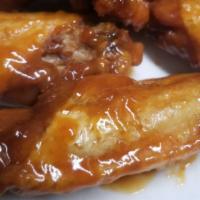 Chicken Wings (10 Pieces) · BBQ, honey mustard, buffalo - mild, medium, hot.
