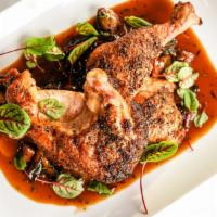 Roast Lancaster Chicken · Oyster Mushroom-Tarragon Pan Roast