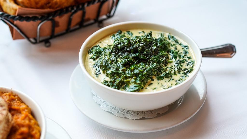 Creamed Spinach
 · Mr. Pete’s way, with Bacon.