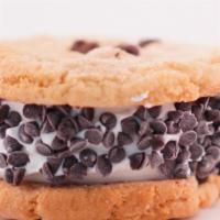 Chipwich · Bakery fresh chocolate chip cookies with vanilla custard rolled in mini chocolate chips.